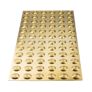 BRASS TACTILE PLATE 72 SOLID BRASS TACTILES ON 300MM X 600MM PLATE